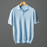 Camisa pólo elegante em malha de algodão