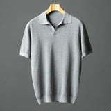 Camisa pólo elegante em malha de algodão