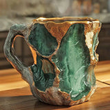 Canecas dos Café com Cristais Minerais Incorporados