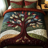 Conjunto de Roupa de Cama Acolchoada de 3 Peças Abraço da Natureza