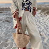 Moda Lusitana - Conjunto Elegante de Lino e Algodão