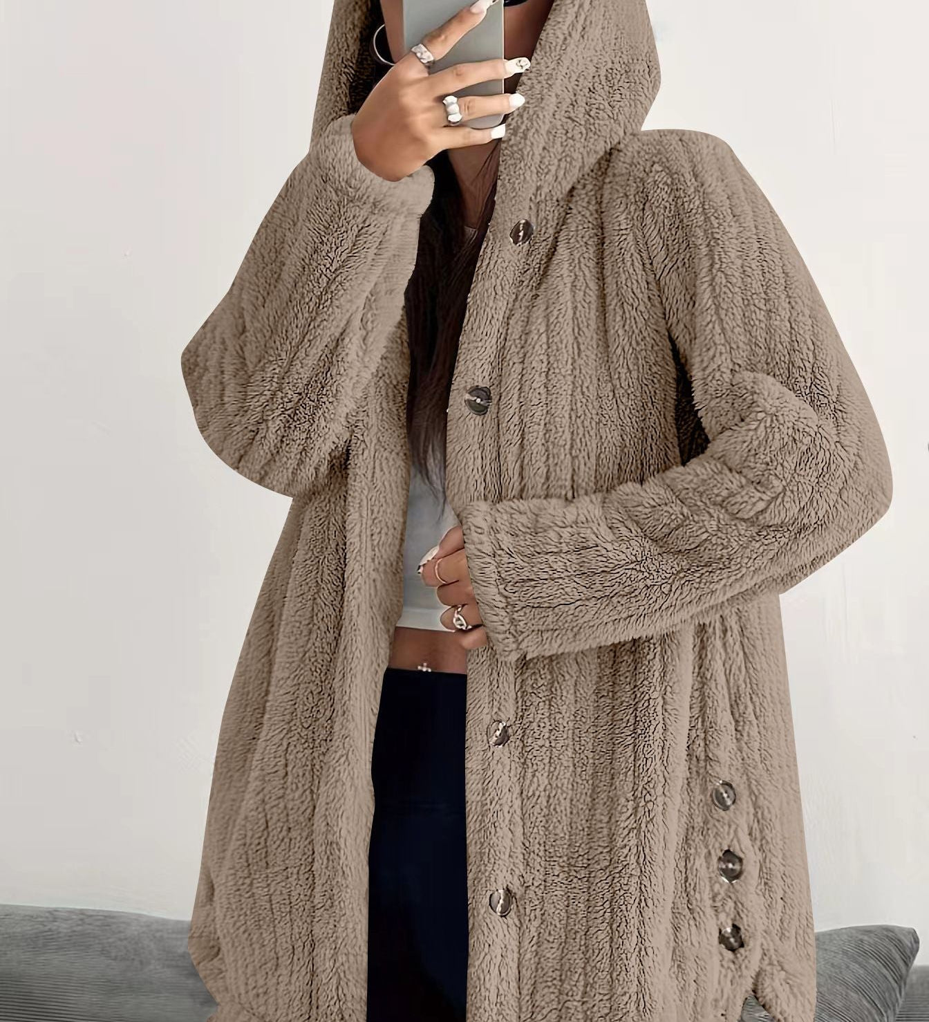 Nora Teddy Jacket with Hood