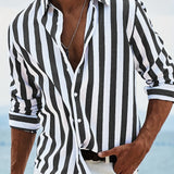 Camisa de riscas elegante