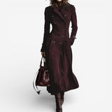 Nathaly™ Trench em pele nobuck