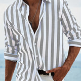 Camisa de riscas elegante