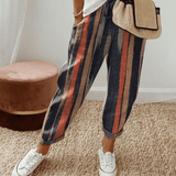 Moda Lusitana - Calças Estilo Casual com Estampa Moderna