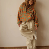 Floral Fleece Comfort Top