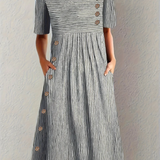 Moda Lusitana - Vestido Midi Rayado