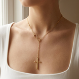 Colar Infinito com Cruz