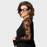 Lauren - Vestido elegante de renda preta