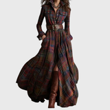 Lina - Maxi vestido xadrez