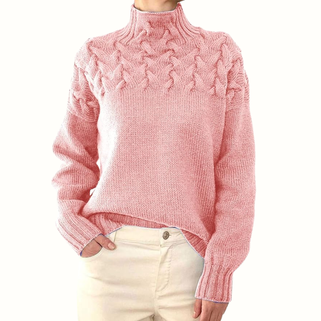 Cordelia Cable-Knit Turtleneck Sweater