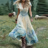 Celestine |Vestido floral fluido e sob medida
