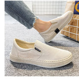 Sapatos de lona deslizantes e respiráveis
