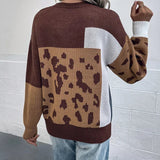 Le clair |  Suéter vintage leopardo patchwork