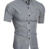 Camisa de manga curta em algodão