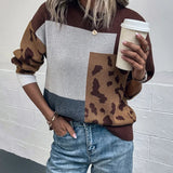 Le clair |  Suéter vintage leopardo patchwork