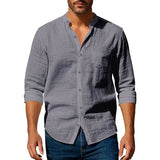 Camisa de verão em algodão/linho