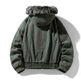 Casaco cargo elegante com forro polar