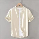 Camisa de verão em algodão e linho