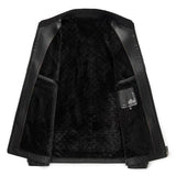 Casaco de couro elegante para homem