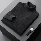 Gola alta elegante em lã espessa