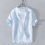 Camisa de verão em algodão e linho