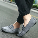 Mocassins casuais de camurça