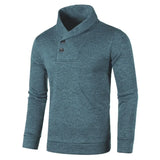 Elegante camisola de gola alta com botões