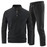 Conjunto elegante de camisola com fecho para homem