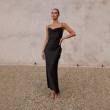 Rosa Elena™ | Vestido longo de cetim