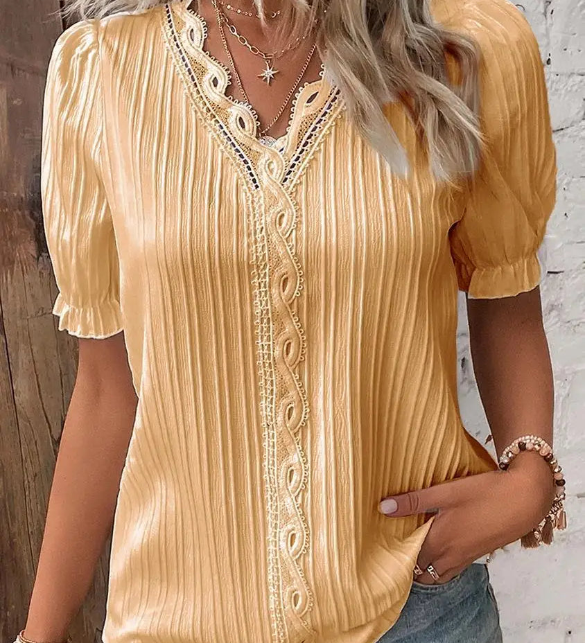 Mira Lace-Detail Top