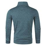 Elegante camisola de gola alta com botões