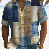Camisa elegante em patchwork