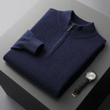 Camisola com fecho em caxemira Florence