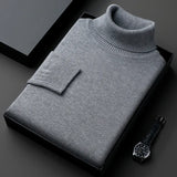 Gola alta casual de lã