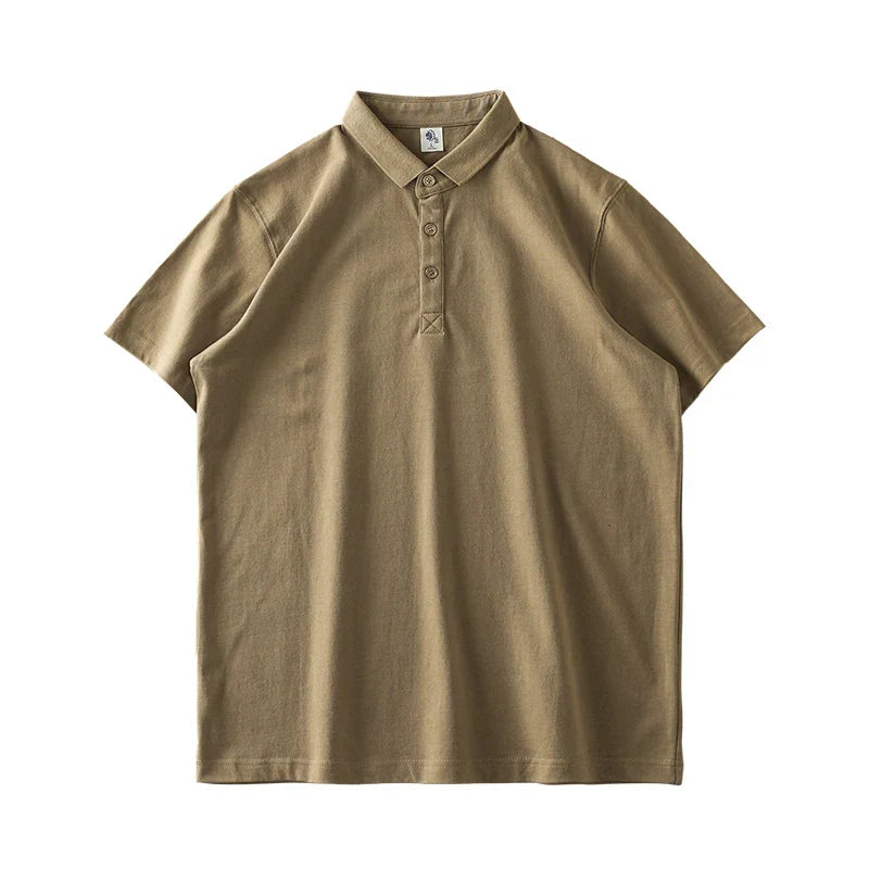 Camisa pólo de algodão para homem