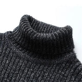 Elegante camisola de gola alta em malha