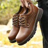 Sapatos Oxford de couro estilo britânico