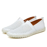 Mocassins elegantes e respiráveis em pele