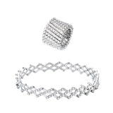 Moda Lusitana - Conjunto Anel e Pulseira  Prateado