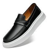 Sapatos de barco em pele
