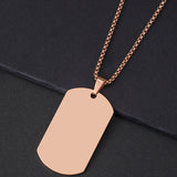 Moda Lusitana - Colar Masculino com Pingente Dog Tag