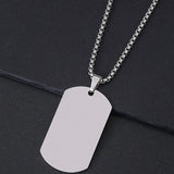 Moda Lusitana - Colar Masculino com Pingente Dog Tag