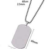 Moda Lusitana - Colar Masculino com Pingente Dog Tag