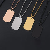 Moda Lusitana - Colar Masculino com Pingente Dog Tag