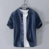 Camisa de verão em algodão e linho