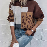Le clair |  Suéter vintage leopardo patchwork
