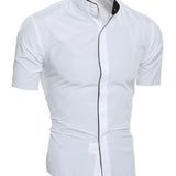 Camisa de manga curta em algodão