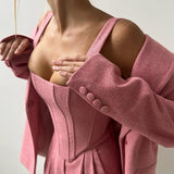 Dolce™ - Conjunto de três peças com blazer trespassado